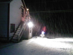 Snowing on Dec. 9, 2014 